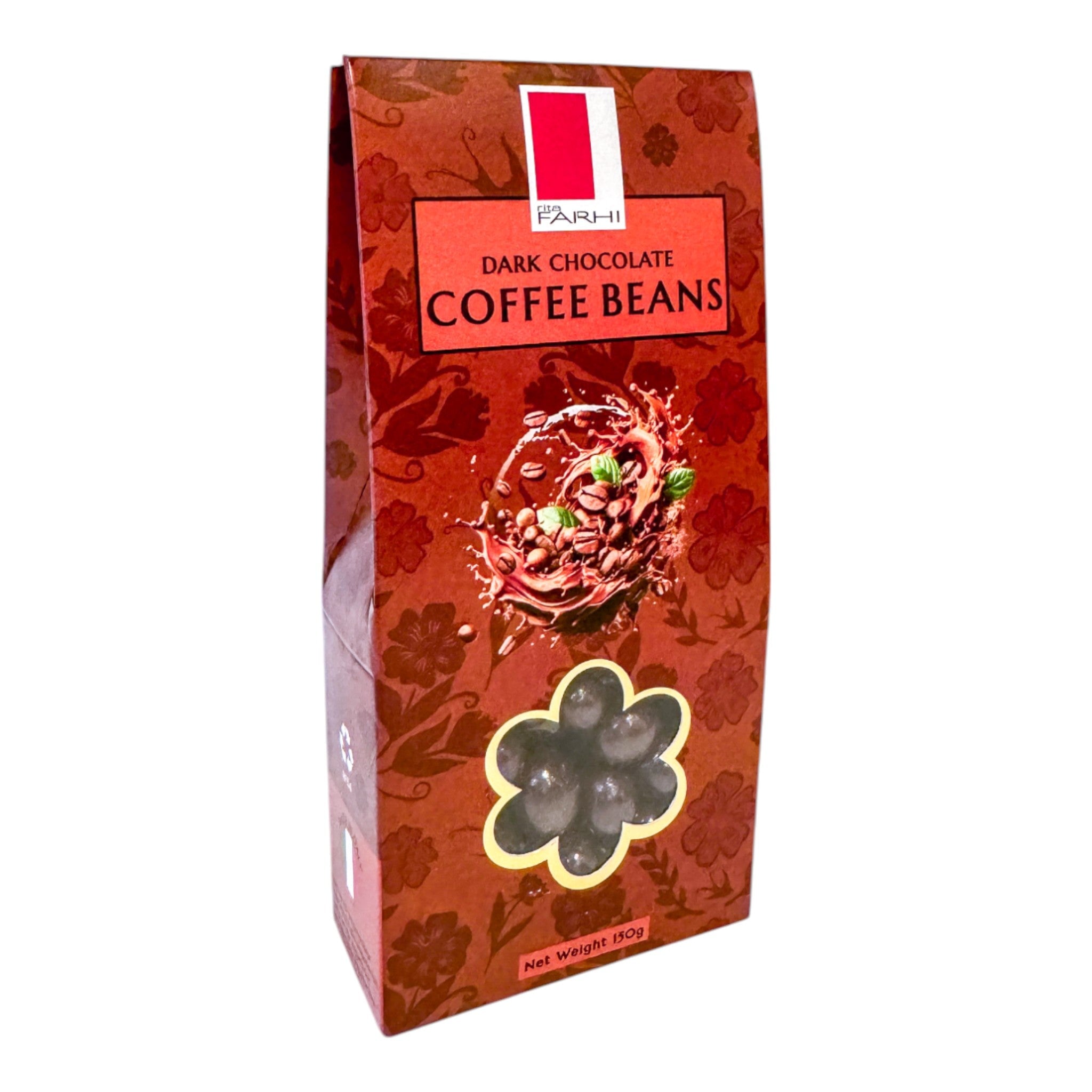 Dark Chocolate Coffee Beans, Palm Oil Free, 150g-1