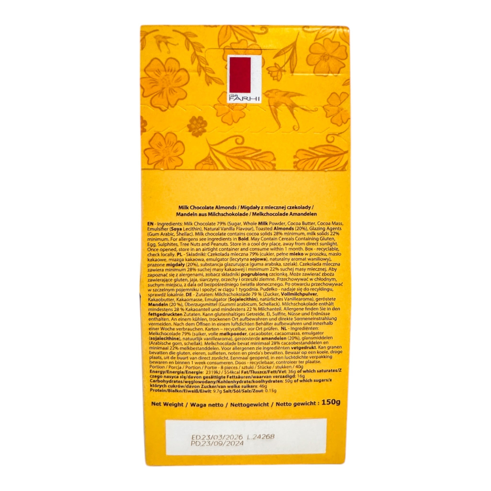 Milk Chocolate Almonds, Palm Oil Free, 150g-2
