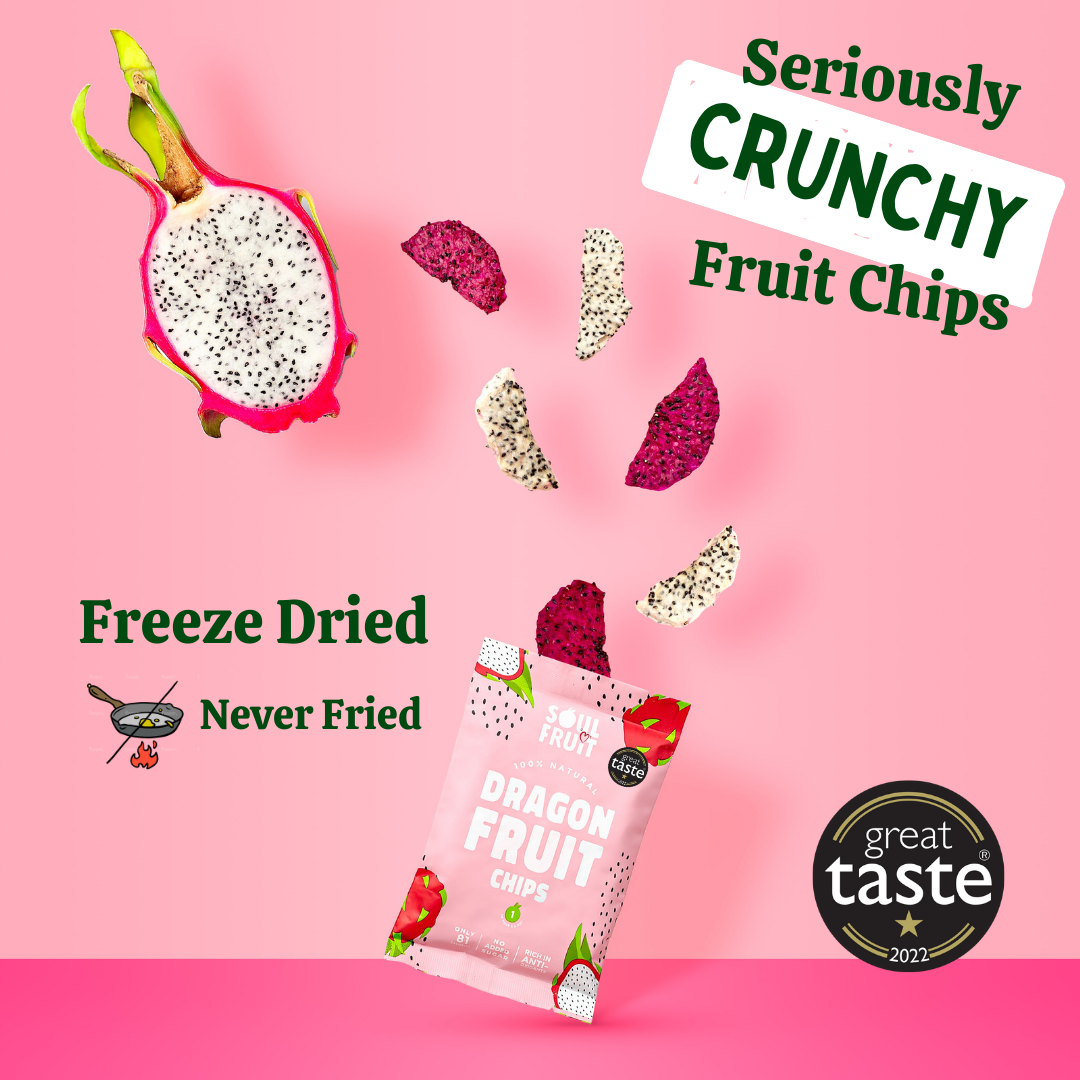 Freeze Dried Dragon Fruit Crisps (10 Bags)-1