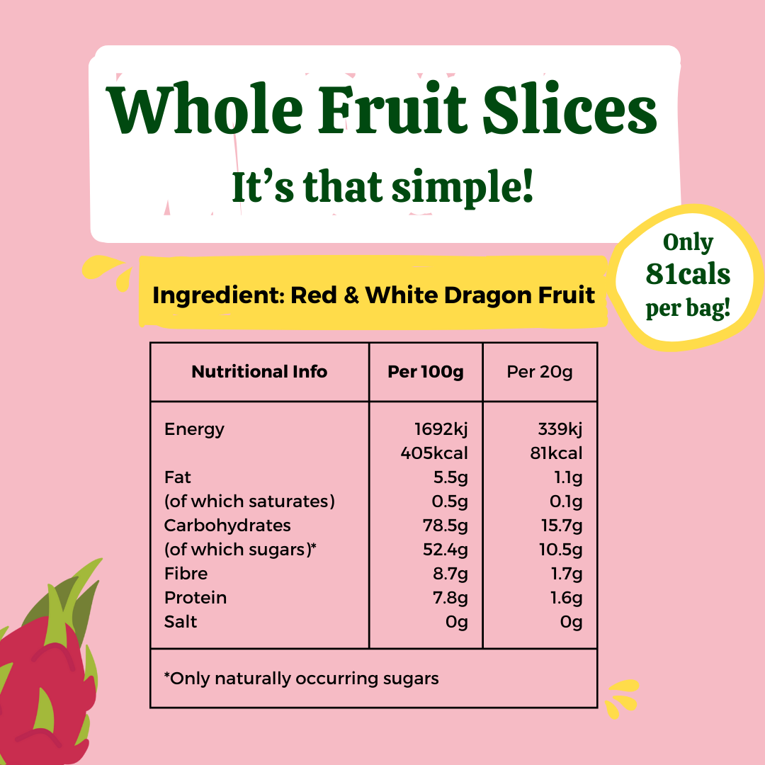Freeze Dried Dragon Fruit Crisps (10 Bags)-4