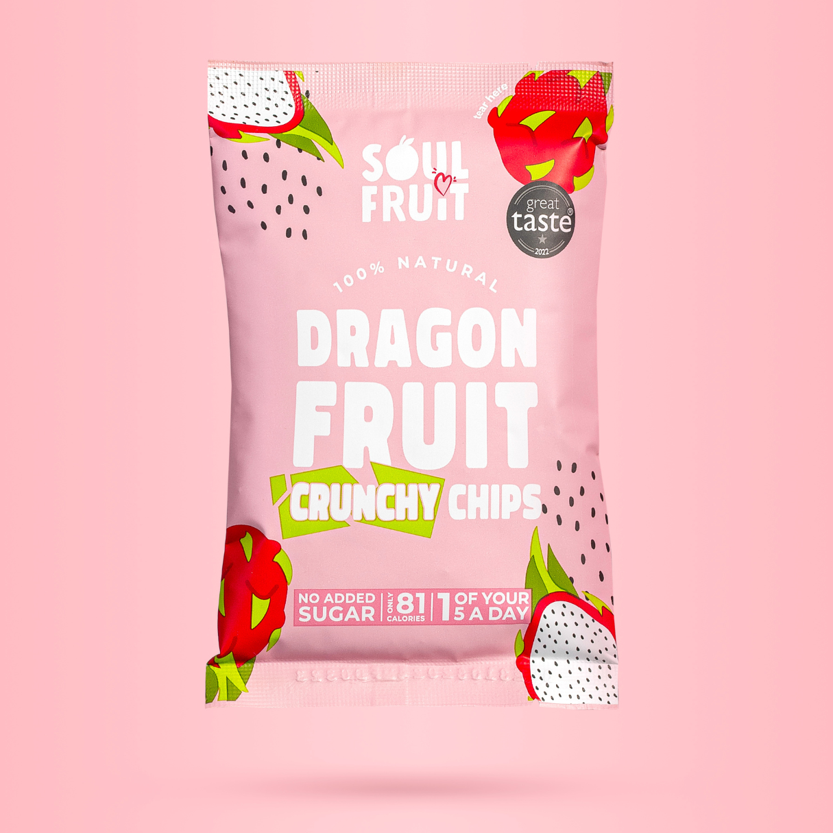 Freeze Dried Dragon Fruit Crisps (10 Bags)-0