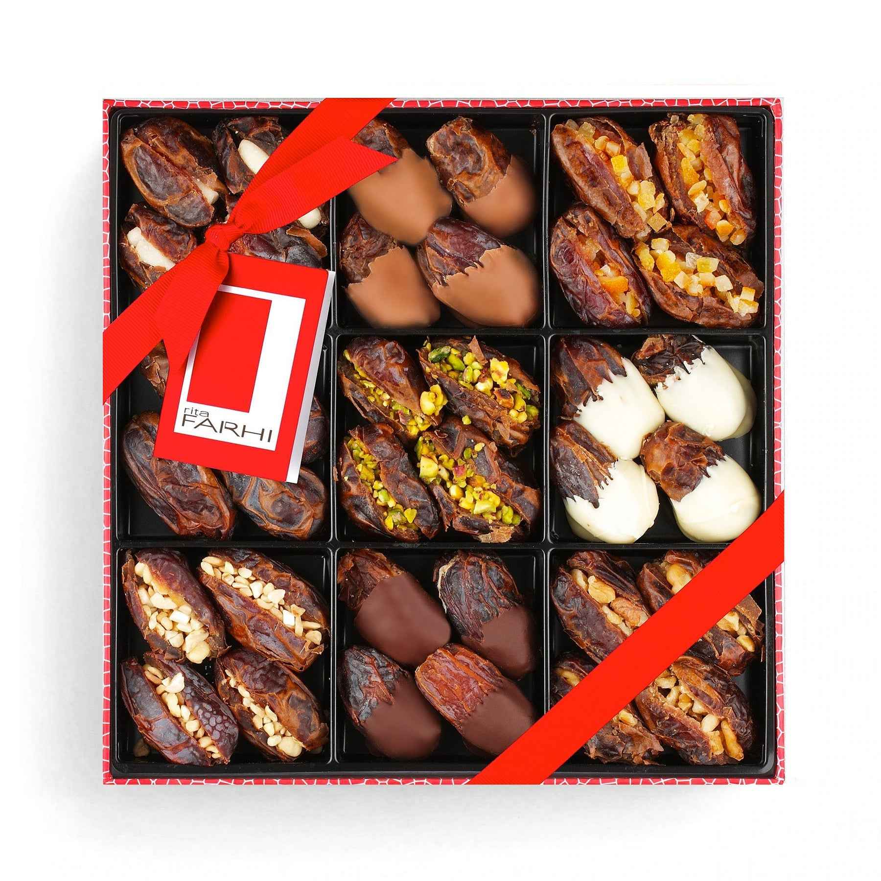 Luxury Chocolate Dipped & Assorted Fruit and Nut Stuffed Date Selection, 720g