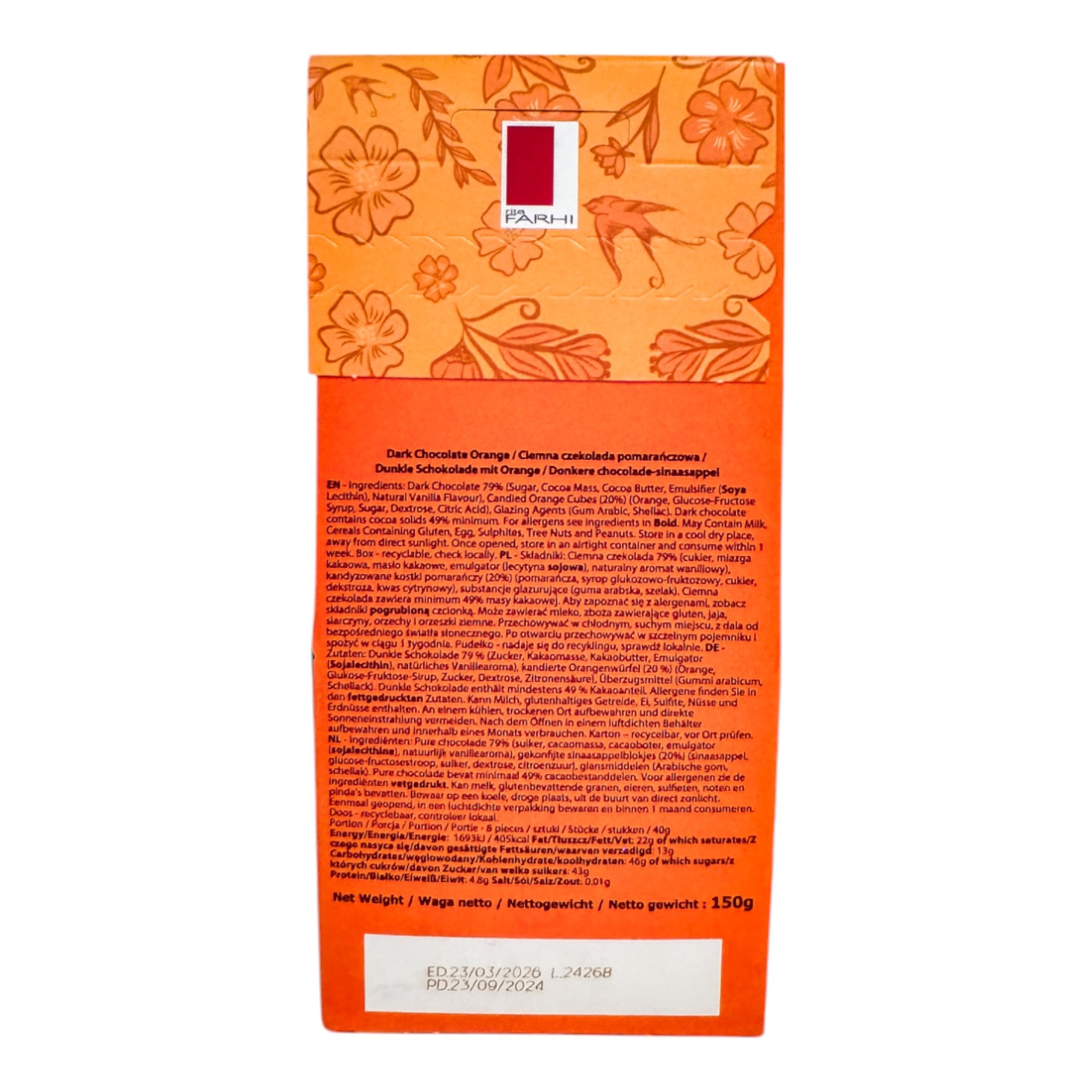 Dark Chocolate Oranges, Palm Oil Free, 150g-2