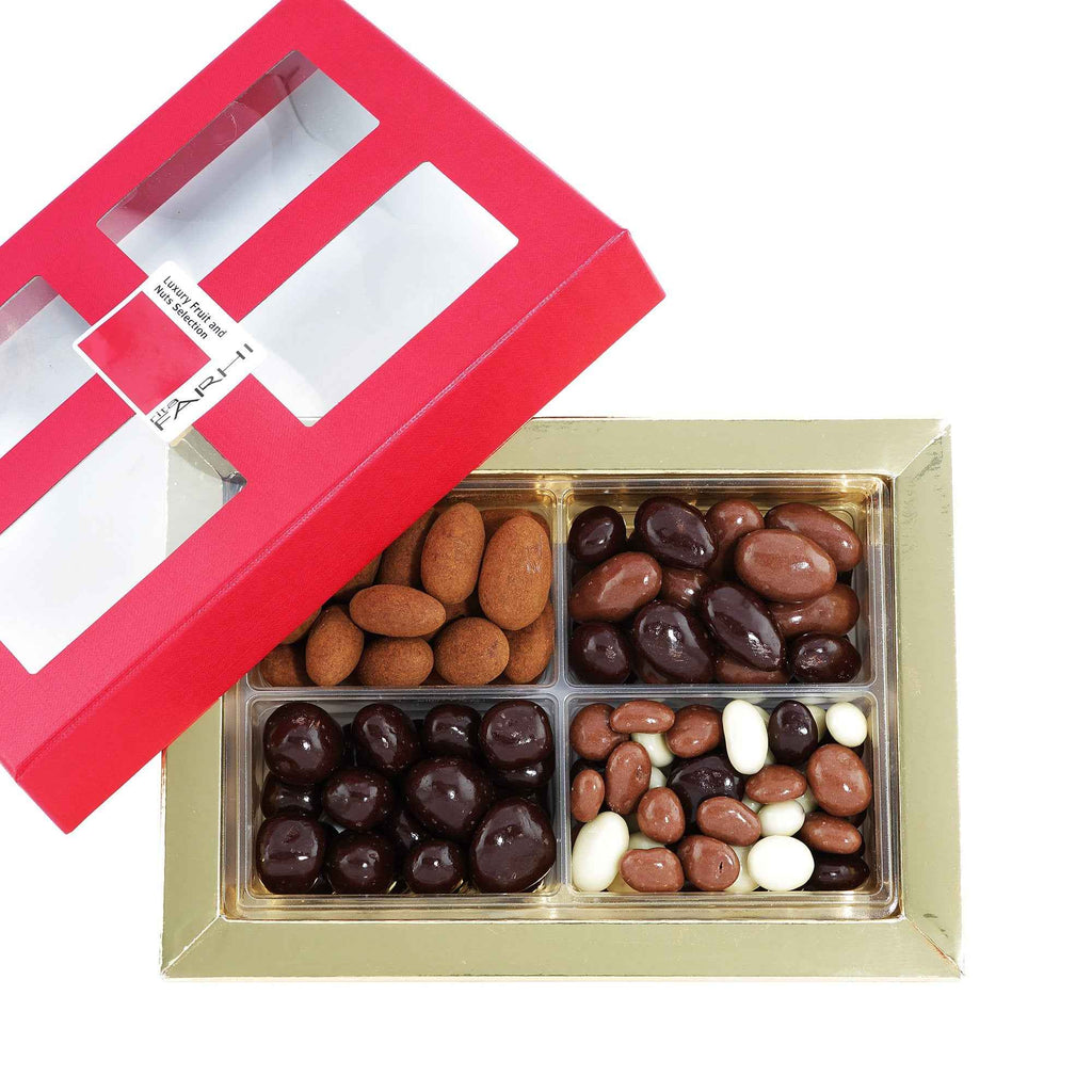 Assorted Chocolate Covered Mixed Fruit and Nut Luxury Gift Box, Palm Oil Free, 390g