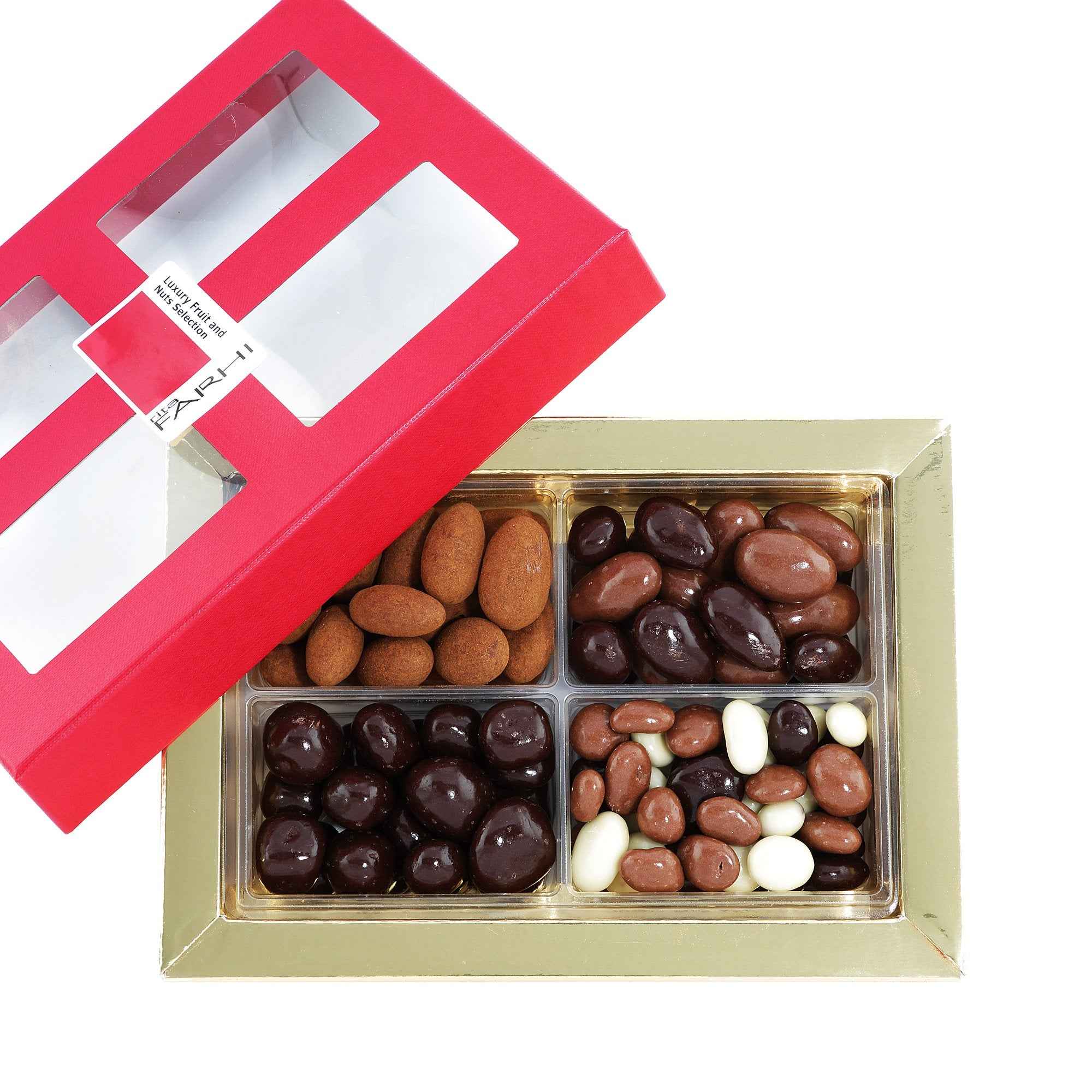Assorted Chocolate Covered Mixed Fruit and Nut Luxury Gift Box, Palm Oil Free, 390g