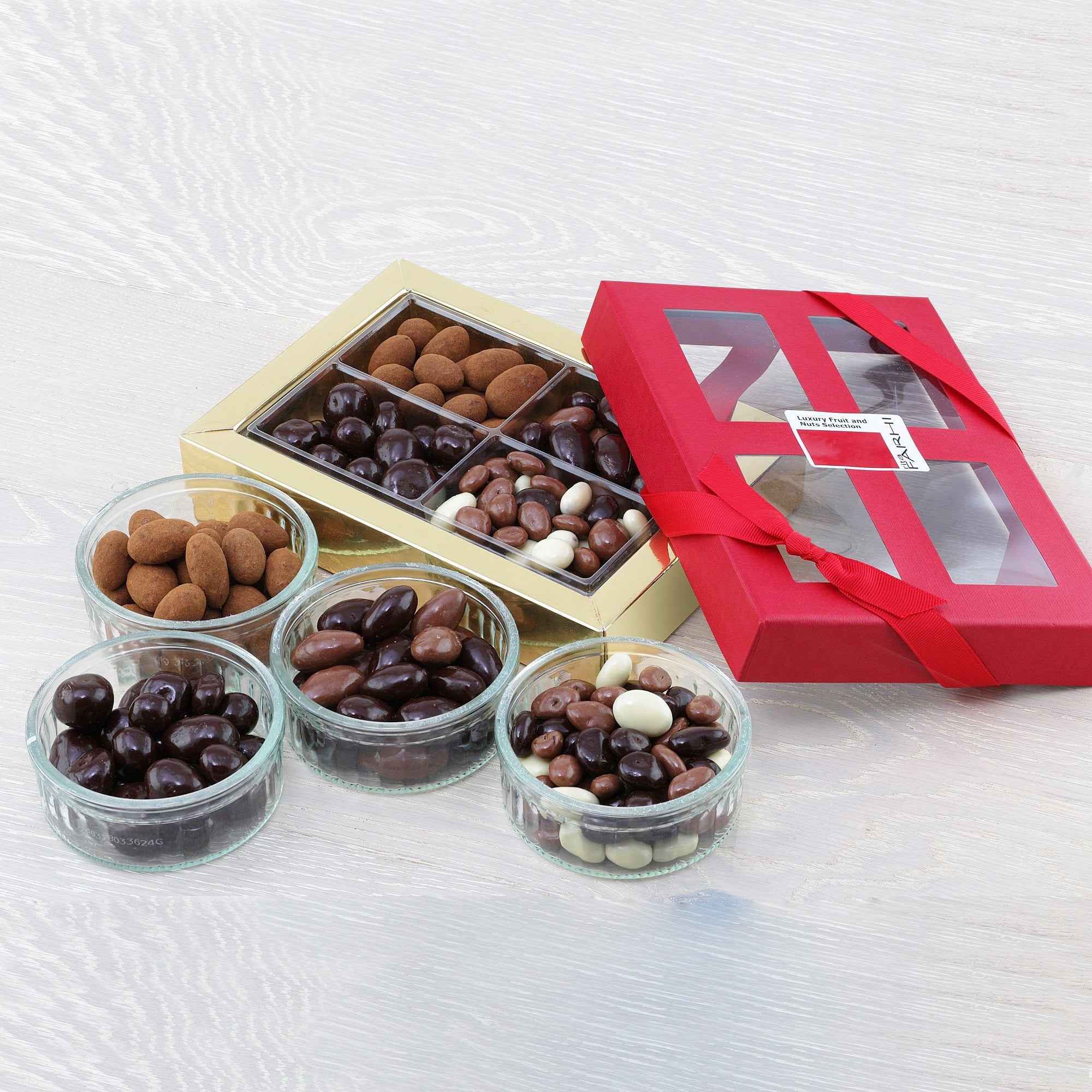 Assorted Chocolate Covered Mixed Fruit and Nut Luxury Gift Box, Palm Oil Free, 390g