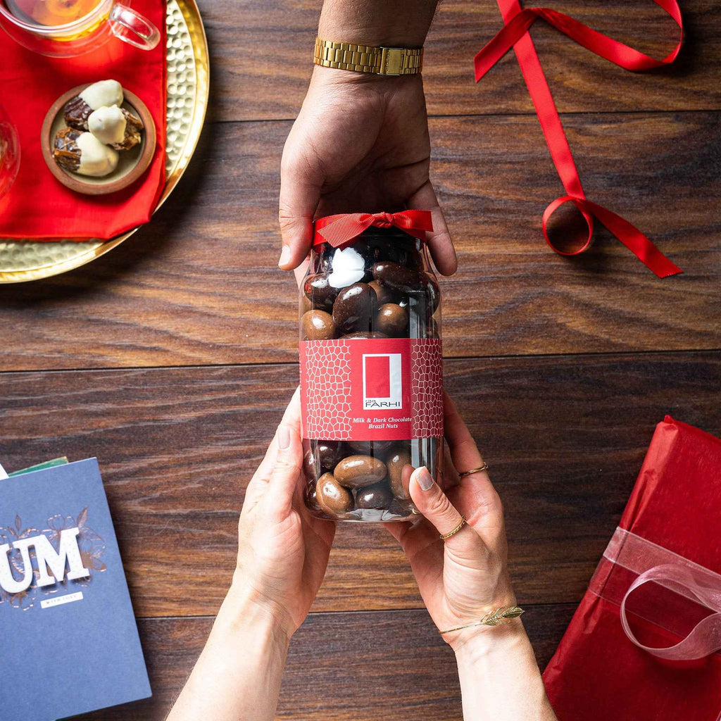 Assorted Milk and Dark Chocolate Coated Brazil Nuts, Palm Oil Free, 740g