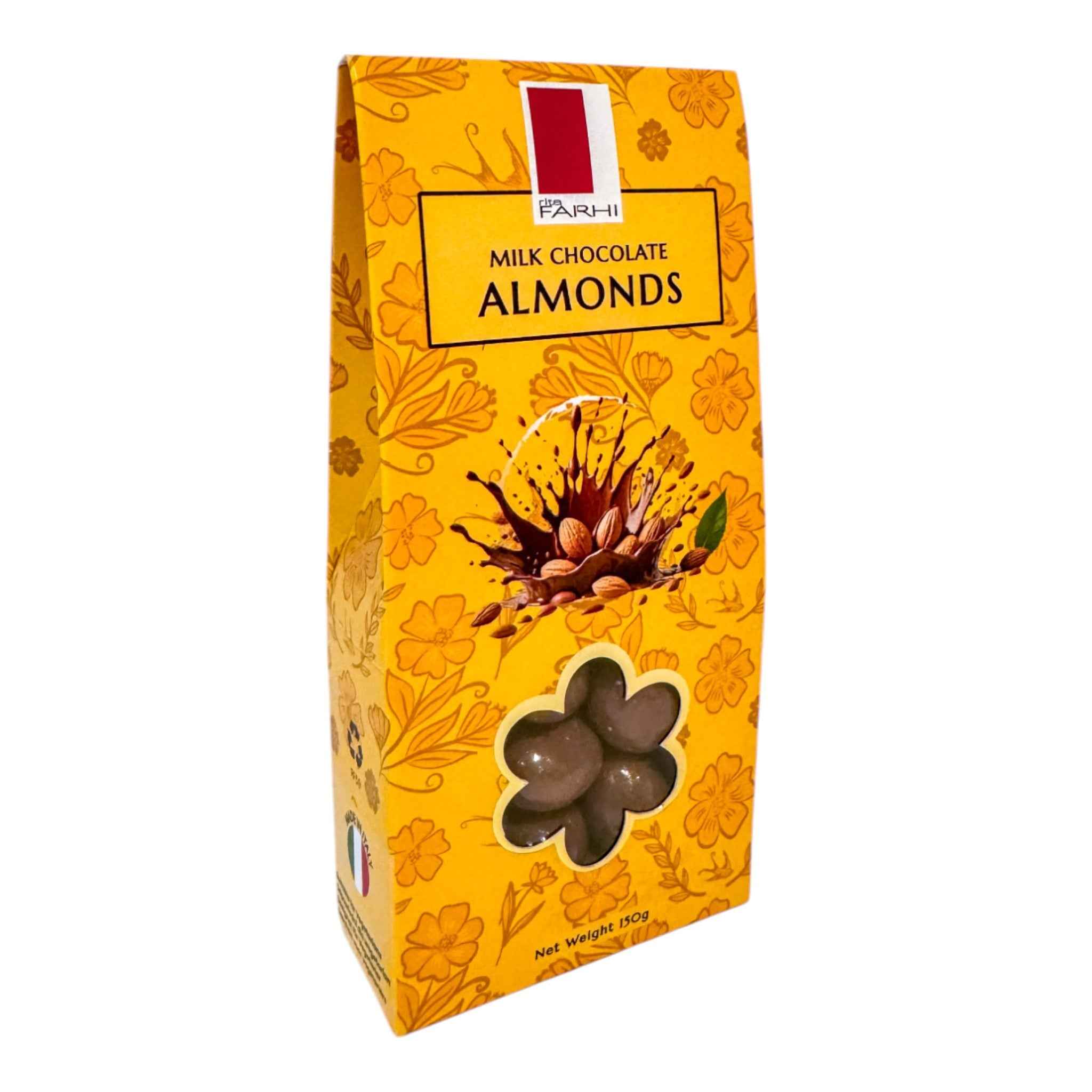 Milk Chocolate Almonds, Palm Oil Free, 150g (Pack of 3)