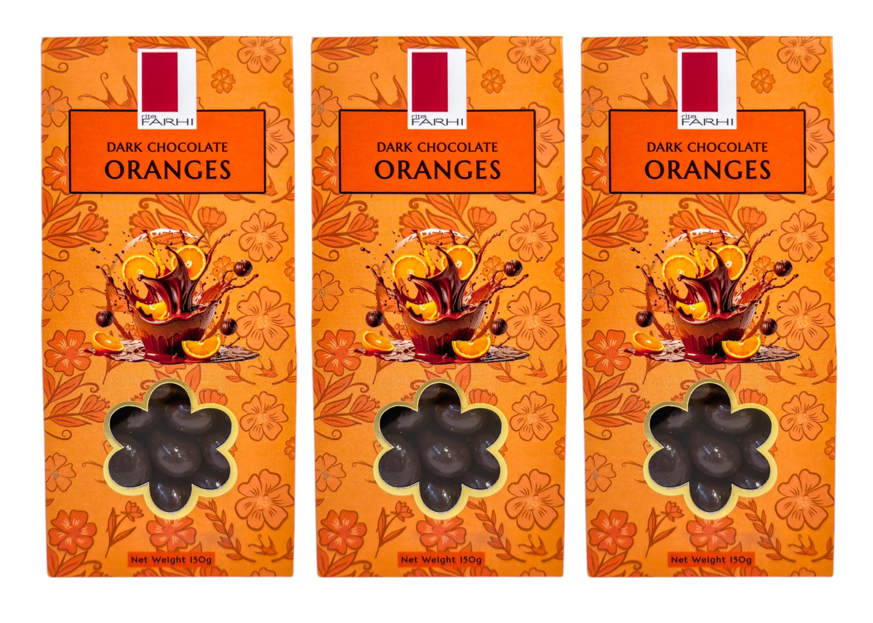 Dark Chocolate Oranges, Palm Oil Free, 150g (Pack of 3)