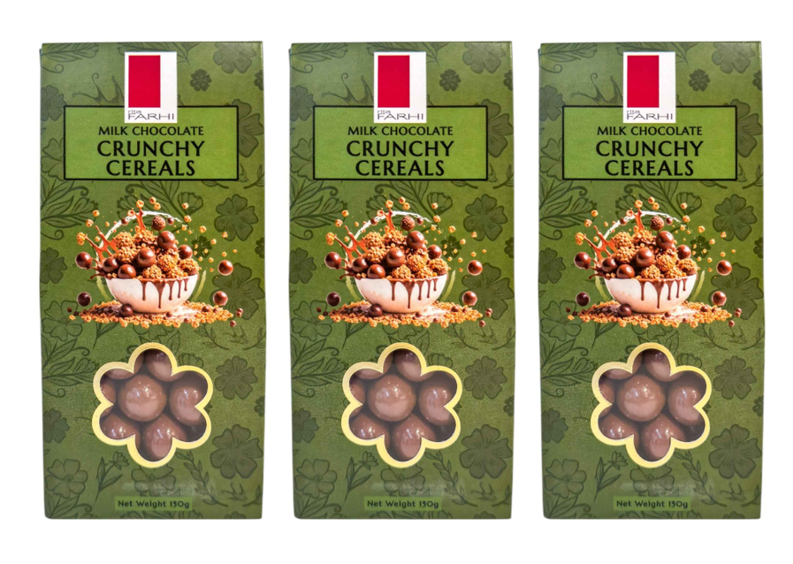 Milk Chocolate Crunch Cereals, Palm Oil Free, 150g (Pack of 3)