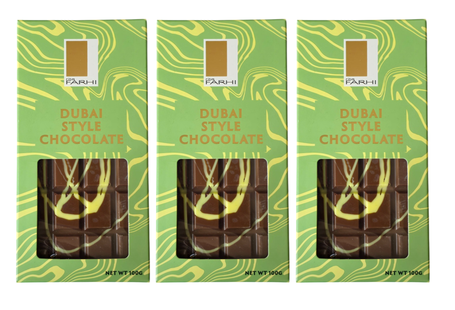Dubai Chocolate Bar, 100g (Pack of 3)