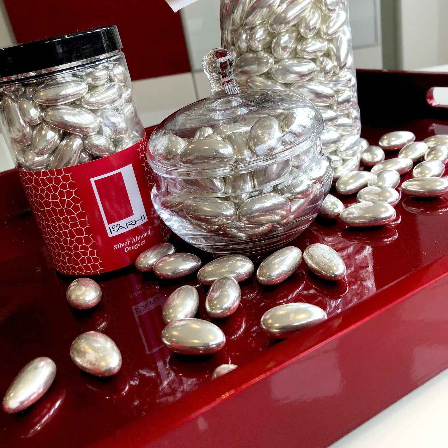 Silver Sugared Almonds, 500g