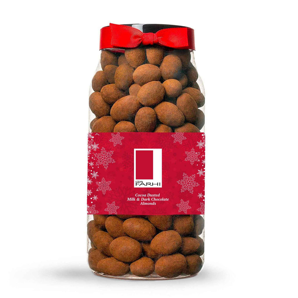 Cocoa Dusted Dark & Milk Chocolate Almonds, Palm Oil Free, 650g