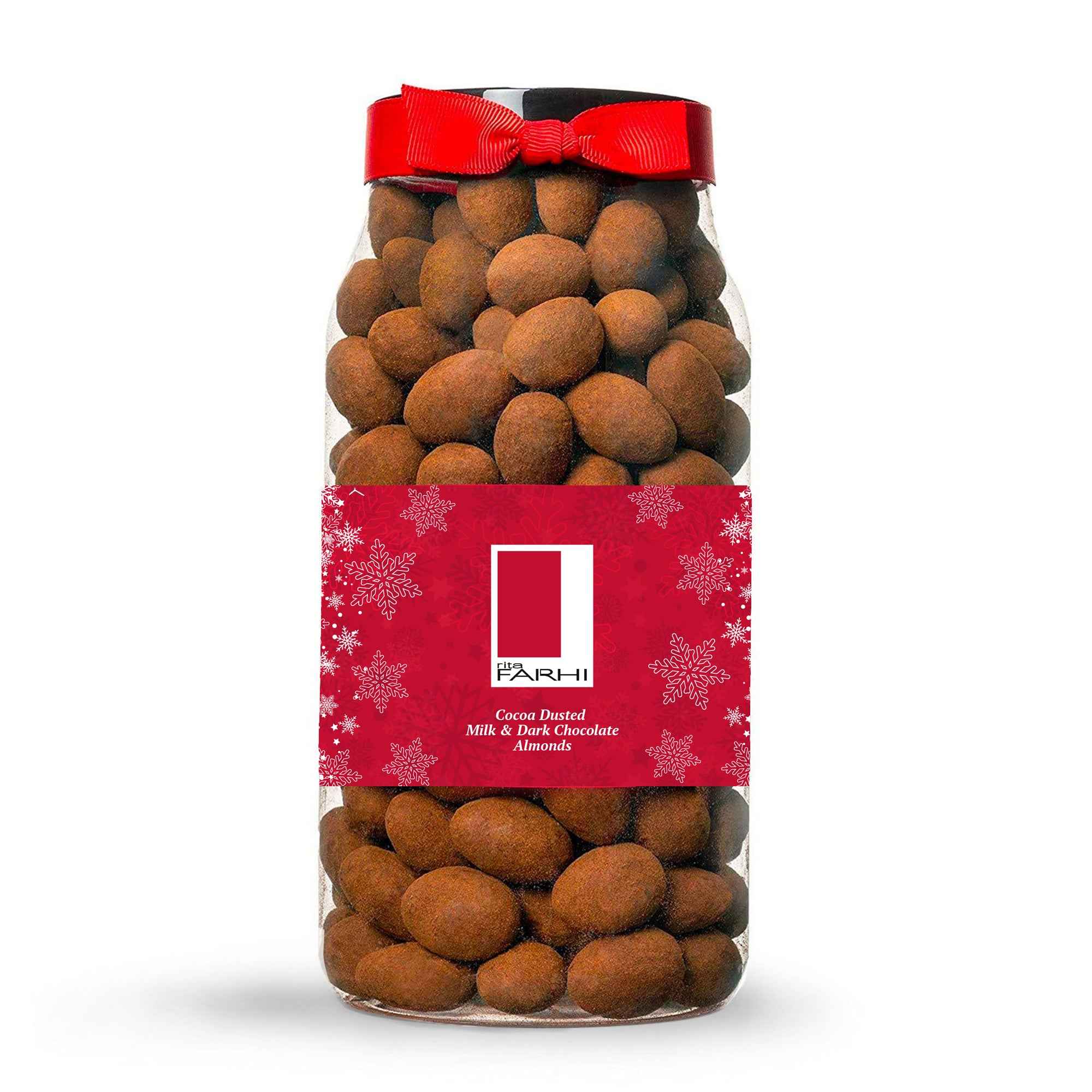 Cocoa Dusted Dark & Milk Chocolate Almonds, Palm Oil Free, 650g